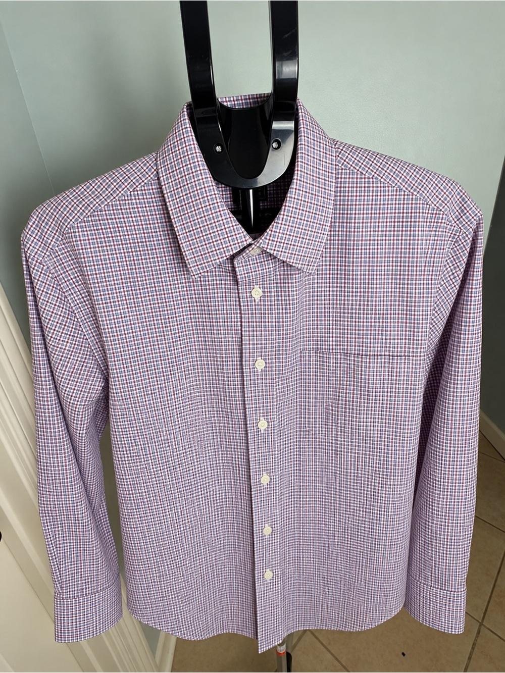 JOS. A. BANK Traveler Tailored Fit Plaid Shirt